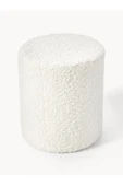 Mobilya Stant Most Ekol Puf Beyaz Teddy Kumaş (Evinize Teslim) thumbnail 3