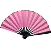 Plastik Kumaş Yelpaze 12 li Pembe - 1