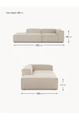 Mobilya Stant Most Mollis Pro 2 Modül Sol Kanepe Fitilli Kırık Beyaz Kadife Kumaş Yumuşak Sünger(Evinize Teslim) thumbnail 5