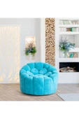 Mobilya Stant Most Balloon Berjer İthal Turkuaz Teddy Kumaş (Evinize Teslim) thumbnail 1