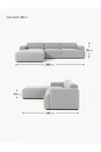 Mobilya Stant Most Mollista 3 Modül Sol Köşe Koltuk 32 Gri Keten Kumaş Yumuşak Sünger (Evinize Teslim) thumbnail 7