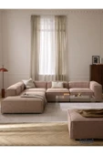 Mobilya Stant Most Mollis Pro 4 Modül Sol Köşe Koltuk Takımı 09 Bej Keten Kumaş Yumuşak Sünger(Evinize Teslim) thumbnail 1