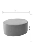 Mobilya Stant Most Ekol Yuvarlak Sandıklı Orta Sehpa 23 Antrasit Kadife Kumaş (Evinize Teslim) thumbnail 3