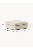 Mobilya Stant Most Mollirest Puf 01 Kırık Beyaz Keten Kumaş Silikon Dolgu Fermuarlı Minder (Evinize Teslim) - 4