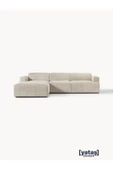 Mobilya Stant Most Mollista 3 Modül Sol Köşe Koltuk Ekru Fitilli Kadife Kumaş Yumuşak Sünger (Evinize Teslim) thumbnail 1