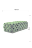 Mobilya Stant Most Hallow Kapitoneli Bench 15 Yeşil Kadife Kumaş (Evinize Teslim) - 3
