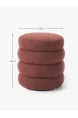 Mobilya Stant Most Twister Puf 09 Kırmızı Bukle Kumaş (Evinize Teslim) - 3