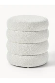 Mobilya Stant Most Twister Puf 01 Beyaz Bukle Kumaş (Evinize Teslim) thumbnail 3