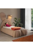 Mobilya Stant Most Bunny Tek Kişilik Karyola Teddy Kumaş 90x190 Yatak İçindir(Evinize Teslim) - 1