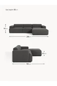Mobilya Stant Most Mollista 3 Modül Sağ Köşe Koltuk 41 Koyu Antrasit Keten Kumaş Yumuşak Sünger (Evinize Teslim) thumbnail 6