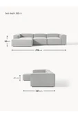 Mobilya Stant Most Mollis Plus 3 Modül Sol Köşe Koltuk 32 Gri Keten Kumaş Yumuşak Sünger(Evinize Teslim) thumbnail 4