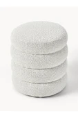 Mobilya Stant Most Twister Puf 01 Beyaz Bukle Kumaş (Evinize Teslim) thumbnail 2