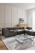 Mobilya Stant Most Mollis 4 Modül Köşe Koltuk 41 Koyu Antrasit Keten Kumaş Yumuşak Sünger (Evinize Teslim) thumbnail 2