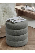 Mobilya Stant Most Twister Puf 17 Gri Bukle Kumaş (Evinize Teslim) thumbnail 1
