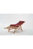 Mobilya Stant Most Sunbed Şezlong Su Bazlı %100 Ağaç Outdoor Bordo Kumaş Silikon Dolgu (Evinize Teslim) - 3