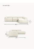 Mobilya Stant Most Mollis Pro 4 Modül Sağ Köşe Koltuk 01 Kırık Beyaz Keten Kumaş Yumuşak Sünger(Evinize Teslim) thumbnail 7