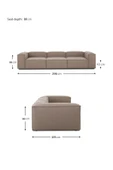 Mobilya Stant Most Mollis 3 Modül Kanepe Koltuk 10 Kahverengi Keten Kumaş Yumuşak Sünger (Evinize Teslim) thumbnail 5