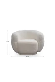 Mobilya Stant Most Galaxy Berjer Beyaz Teddy Kumaş (EVİNİZE TESLİM) - 4