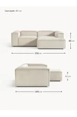 Mobilya Stant Most Mollis Plus Sağ Köşe 2 Modül 01 Fitilli Kırık Beyaz Kadife Kumaş Yumuşak Sünger(EVİNİZE TESLİM) thumbnail 6