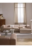 Mobilya Stant Most Mollis Plus Sağ Köşe Dinlenme 09 Bej Keten Kumaş Yumuşak Sünger(EVİNİZE TESLİM) - 3