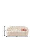 Mobilya Stant Most Balloon Üçlü Kanepe İthal Pembe Teddy Kumaş (Evinize Teslim) - 2