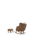 Mobilya Stant Most Browning Sallanan Koltuk %100 Ahşap Lüks Kahverengi Teddy Kumaş (EVİNİZE TESLİM) - 6