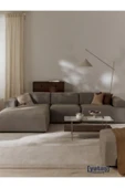 Mobilya Stant Most Mollista 3 Modül Sol Köşe Koltuk 10 Kahverengi Keten Kumaş Yumuşak Sünger (Evinize Teslim) thumbnail 1