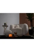 Mobilya Stant Most Galaxy Berjer Beyaz Teddy Kumaş (EVİNİZE TESLİM) - 2
