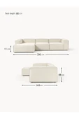 Mobilya Stant Most Mollis Plus 3 Modül Sol Köşe Koltuk 01 Kırık Beyaz Keten Kumaş Yumuşak Sünger(Evinize Teslim) thumbnail 7