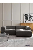 Mobilya Stant Most Mollis Plus Sağ Köşe 2 Modül Köşe 41 Koyu Antrasit Keten Kumaş Yumuşak Sünger(EVİNİZE TESLİM) thumbnail 1