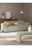 Mobilya Stant Most Mollista 2 Modül Kanepe Koltuk Ekru Fitilli Kadife Kumaş Yumuşak Sünger (Evinize Teslim) thumbnail 2