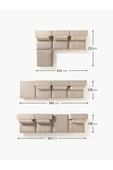 Mobilya Stant Most Mollirest 4 Modül Köşe 05 Bej Keten Kumaş Silikon Dolgu Fermuarlı Minder(Evinize Teslim) thumbnail 5