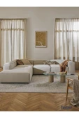 Mobilya Stant Most Mollis Pro 4 Modül Sol Köşe Koltuk 01 Kırık Beyaz Keten Kumaş Yumuşak Sünger(Evinize Teslim) thumbnail 1
