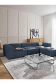 Mobilya Stant Most Mollis 4 Modül Köşe Koltuk Lacivert Keten Kumaş Yumuşak Sünger (Evinize Teslim) thumbnail 2