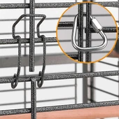 Ferplast Expert 100 Büyük Papağan Kafesi Siyah 124x100x156Cm - 7