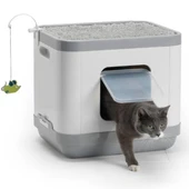 Moderna Cat Consept Kapalı Kedi Tuvaleti Gri - 4