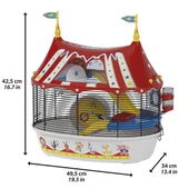 Ferplast Circus Fun Hamster Kafesi Siyah 49x34x42Cm - 2