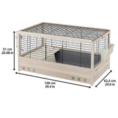 Ferplast Arena 100 Ahşap Tavşan Kafesi 100x62,5x51cm - 2