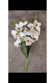 45 cm Yapay Islak Orkide Dekorasyon Beyaz Orkide Demeti thumbnail 4