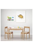 IKEA 5 - 6 Yaş Çocuk Masa-sandalye Seti Beyaz-çam, 3 Parça Set 2 Beyaz Ahşap - 2