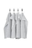 IKEA 4lü Mutfak El Havlusu Meridyendukkan Beyaz-gri Pamuk 45x60 Cm 4adet Kurulama Bezi - 1