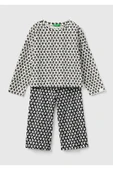 Kız Çocuk Karışık Tamamı Çiçek Desenli Pijama Takımı - 1