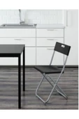 IKEA Gunde Katlanabilir Sandalye Taşınır Siyah Galvanizli Çelik _gunde_siyah - 1