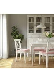 IKEA Justına Pembe Sandalye Minderi Cırt Cırt Bantlı 35/42x40x4 Cm Minder - 2