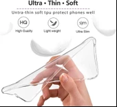 Samsung Galaxy A54 Uyumlu Darbe Önleyici Sararmaya Dayanıklı Airbag Korumalı Ultra Slim TPU Şeffaf Silikon Kılıf - 7