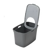 Moderna Top Cat Koyu Gri Kapalı Kedi Tuvalet Kabı 59cm thumbnail 2