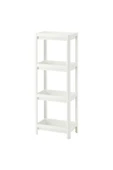 IKEA 4 Katlı Plastik Raf Ünitesi 37x23x101 Cm İkea Banyo Rafı Beyaz Düzenleme Rafı - 2