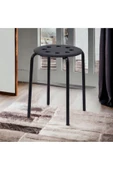 IKEA Tabure, Siyah Genişlik 40cm Siyah Renk Yuvarlak Marius Tabure 10135659 - 4