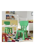 IKEA Mammut Çocuk Sandalyesi, Yeşil Plastik Çocuk Çalışma Sandalyesi - 4