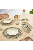 IKEA KALİTELİ 4 Adet Yuvarlak Amerikan Servis Çap 37 Cm İkea 4lü Set Tabak Altlığı Supla Altlık Hasır Otu - 2